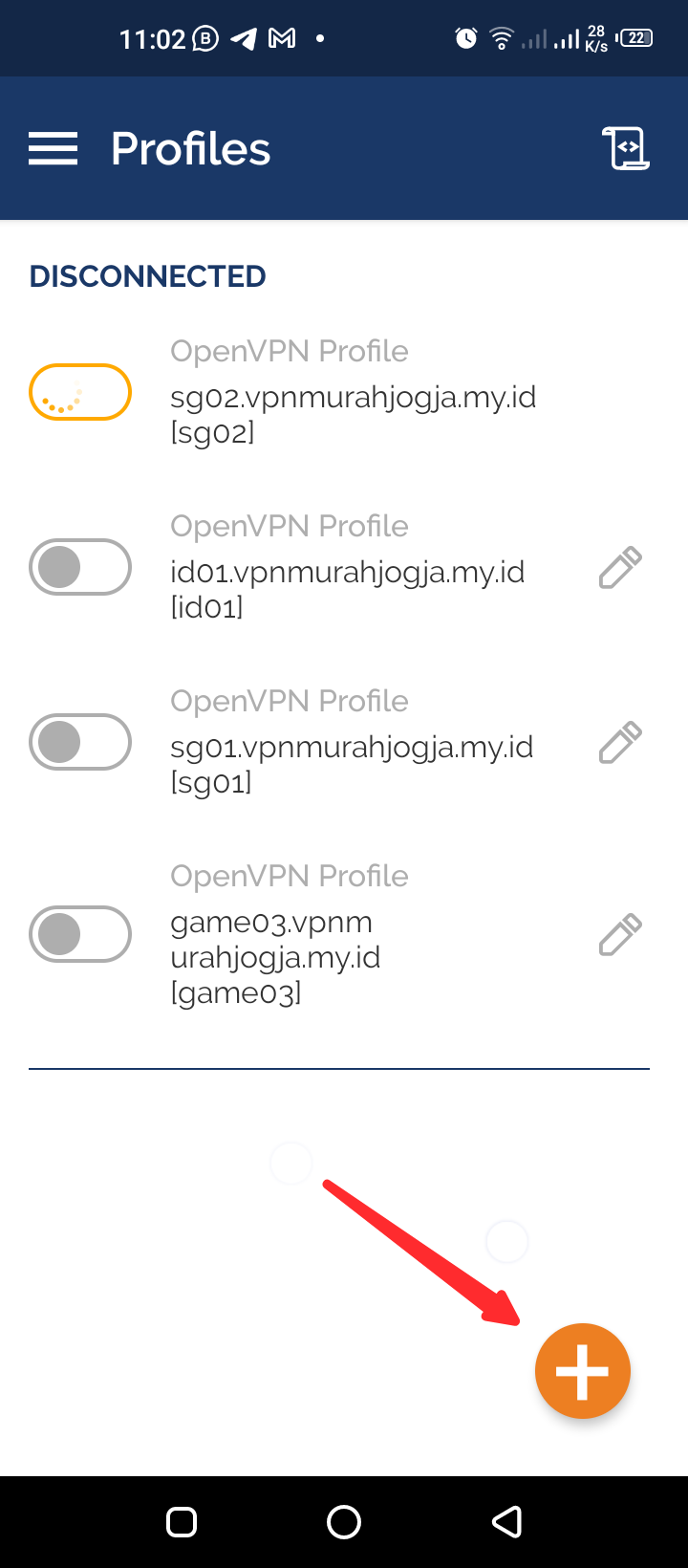 Cara setting OpenVPN di HP Android dan iPhone - Buka aplikasi OpenVPN di HP