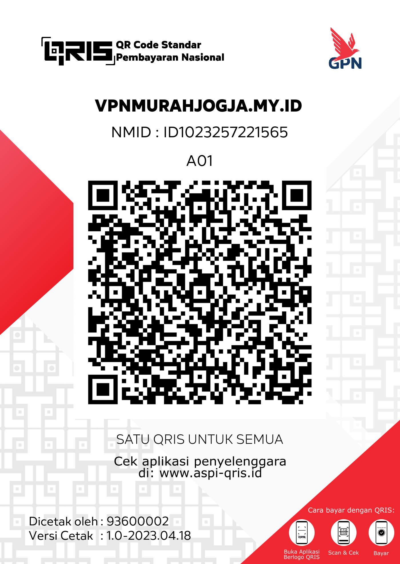 Metode pembayaran resmi langganan VPN Remote Mikrotik - Donasi via Saweria