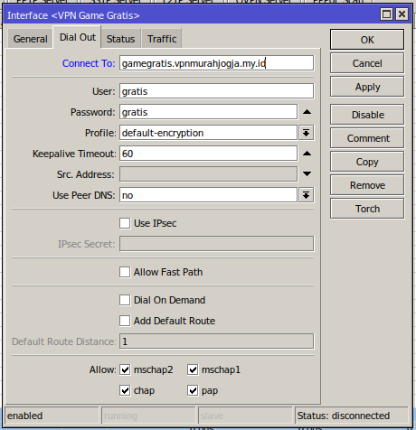 Script VPN Game gratis khusus Mobile Legends di Mikrotik - Ganti akun VPN Game Gratis